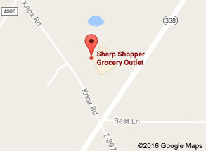 Sharp Shopper Grocery Outlet Knox Store Map